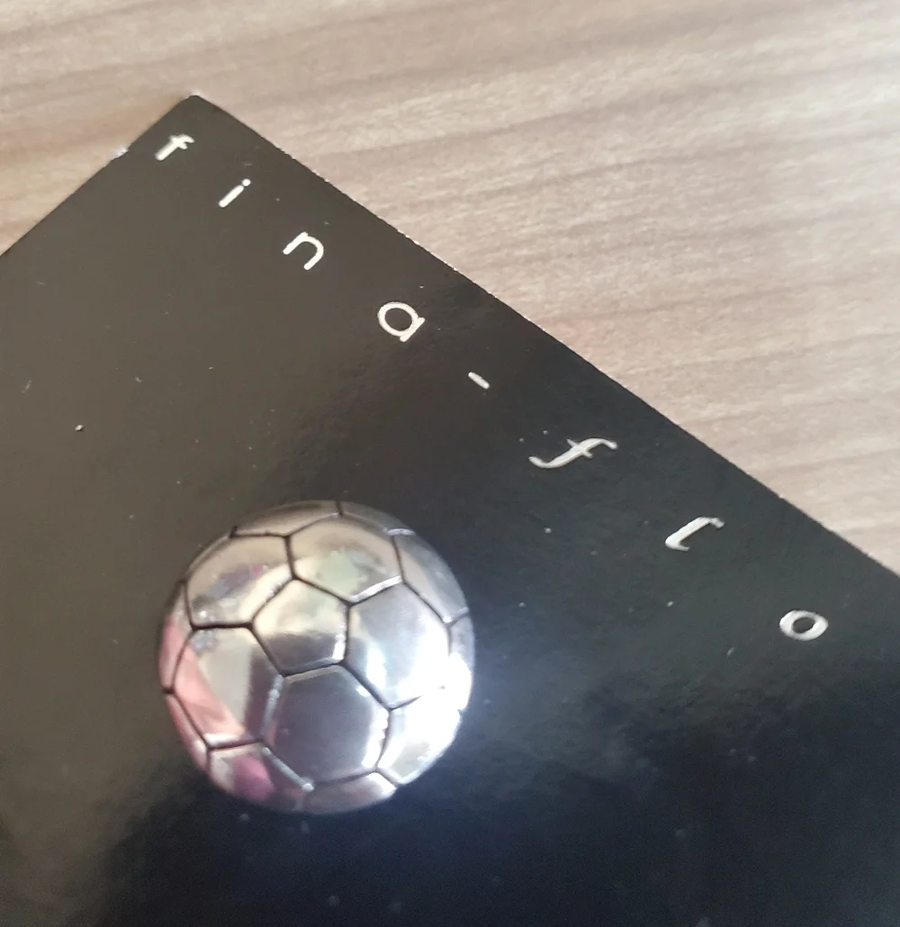 Sterling Silver Soccer Ball Pin